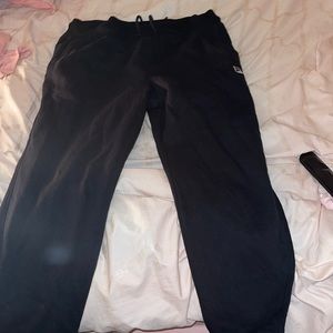 Black long fleece pants